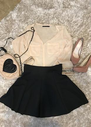 Шифонова блузка персикового коляру