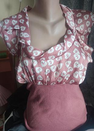Блуза,топ на трикотажному корсеті