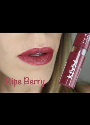 Nyx butter lipstick сяюча помада fire brick 191 фото