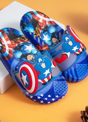 Сандалі шльопанці сланці капітан америка