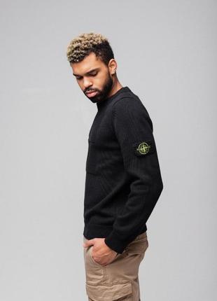 Stone island sweater black свитер свитшот джемпер