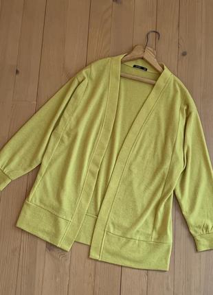 Лимонно-гірчичний кардиган bershka