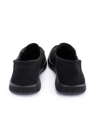 Мужские черные туфли мокасины эко замша4 фото