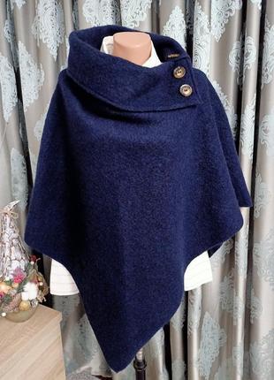 Пончо, накидка, верхній одяг, 80% вовна. 1+1= 50% знижки на 3ю річ.