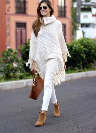 Пончо женское вязаное /тёплое