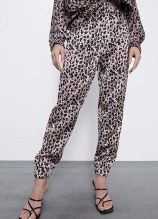 Брюки сатин принт