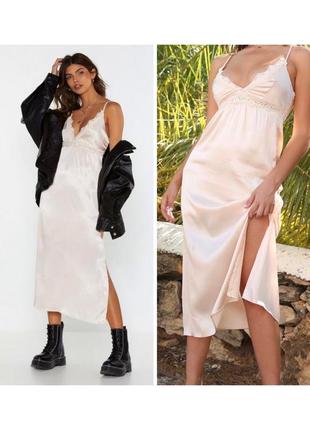 Сукня в більйовому стилі бежева міді сукня шовкова сукня на бретельках