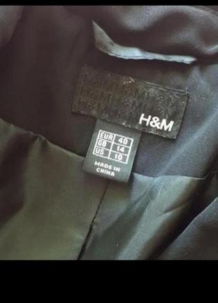 Чорний подовжений піджак жакет пиджак із бісером, чорний довгий блейзер h&m3 фото