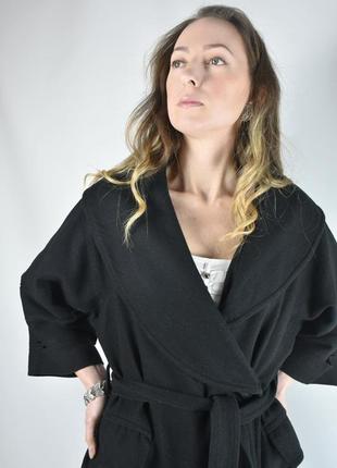 Шерстяное пальто в стиле chanel кимоно2 фото