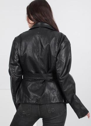 Женская черная куртка курточка эко кожа весна демисезон3 фото