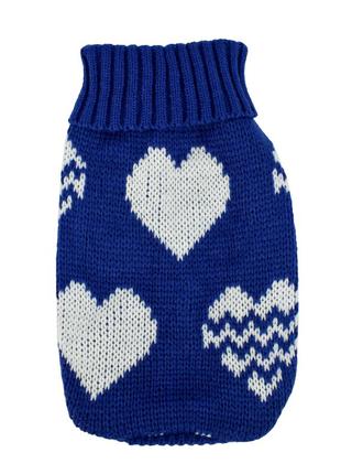 Свитер для собак taotaopets 357704 сердечки blue-white s кофта