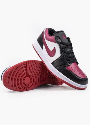 Кросівки air jordan low black dark beetroot кроссовки