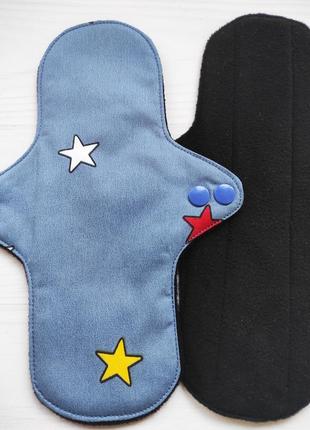 Багаторазові прокладки для критичних днів з зірками. великий вибір тканин.2 фото