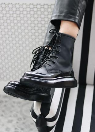 Ботинки alexander mcqueen boots black черевики