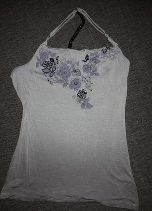 Шикарная майка guess вышивка биссер