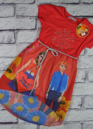 Легке літнє плаття, туреччина, низ шифон,на 2-7 років