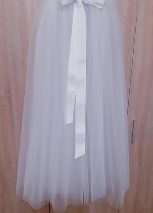 Фатиновая юбка накидка на платье 👰6 фото