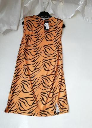 Платье футболка с подплечниками в трендовый принт леопард  ⛔ ‼ отправляю товар безопасной оплатой б2 фото