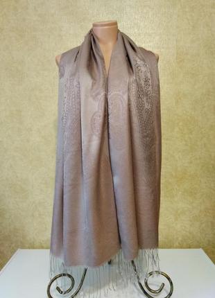 Палантин шаль шарф шелк вискоза, красивый базовый палантин