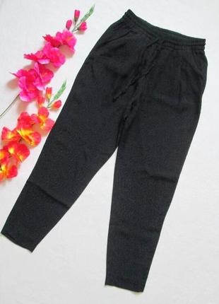 Суперовые летние чёрные брюки на резинке в орнамент zara оригинал ❣️❇️❣️1 фото