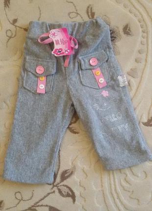 Дитячі утеплені штанці lili top 6-9 м туреччина