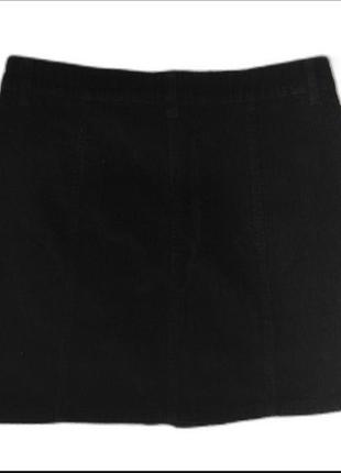 Вельветовая юбка на пуговицах с карманами2 фото