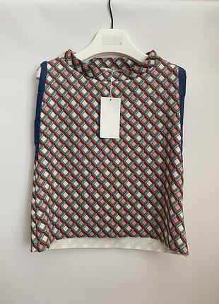 Топ блузка узор геометрия zara