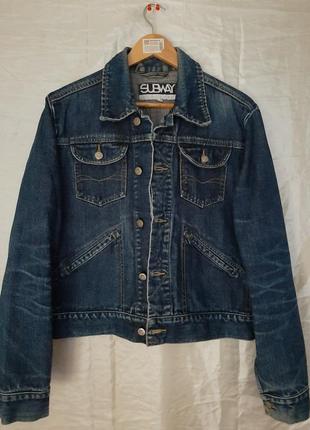 Джинсовая куртка винтажная джинсовка катоновый винтаж