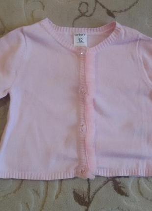 Детская нарядная кофточка carters на девочку картерс 12м