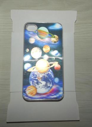 Чохол 3d для iphone 4/4s планети