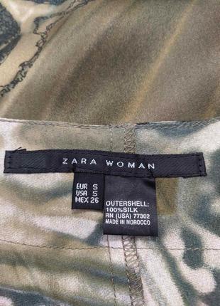 Zara шовкове оригінальне плаття міді3 фото