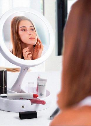 Дзеркало-трансформер для макіяжу my fold away з led-підсвіткою, двостороннє збільшувальне ❤