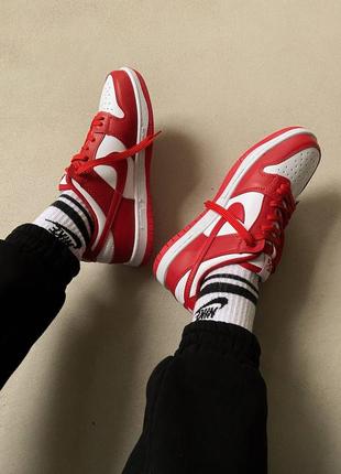 Кросівки dunk low red кроссовки3 фото