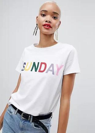 Футболка pieces "sunday", р.xs