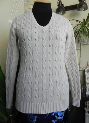 Красивый мужской свитер с v - образной горловиной 100%- хлопок franco callegari