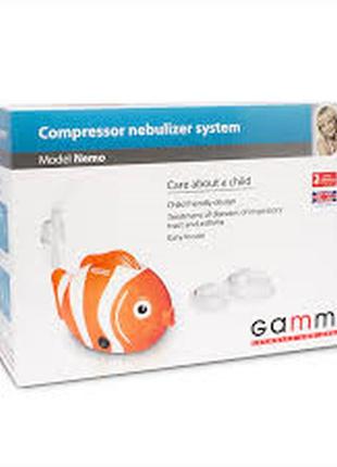 Ингалятор (небулайзер) gamma nemo компрессорный гарантия 2 года