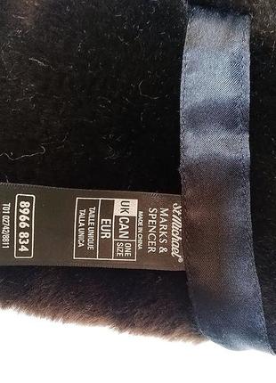 Накладний  комір комірець шарф декор до пальто хутро темно-коричневий3 фото