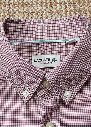 Lacoste рубашка regular fit оригинал (s)2 фото
