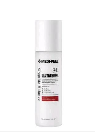 Осветляющий тонер medi peel bio-intense glutathione white silk toner, 180 мл