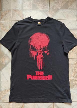 Фирменная футболка marvel  с принтом the punisher