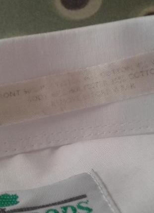 Брендовая белая мужская рубашка с длинным рукавом greenwoods menswear англия  батал7 фото
