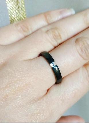 Кільце чорне кільце нержавіюча сталь