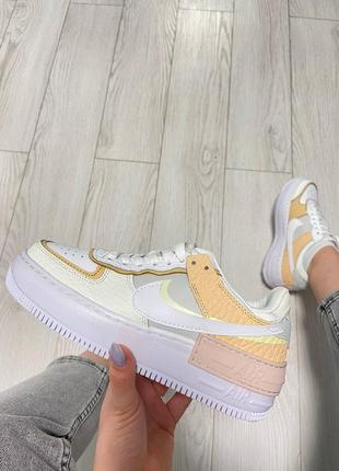 Жіночі  шкіряні кросівки  nike air force 1 shadow🆕 найк аир форс
