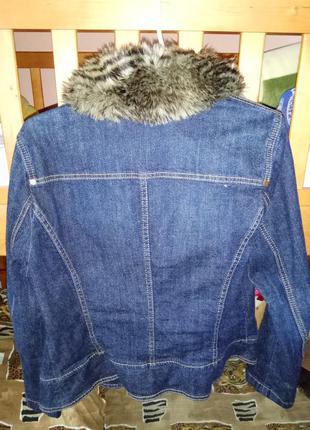 Катоновый пиджак, куртка, с меховым воротником2 фото