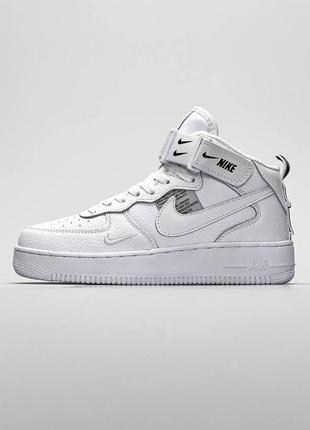 Жіночі кросівки nike air force 1 high utility all white білі