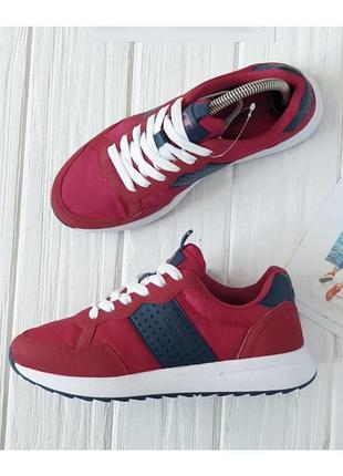 Текстильные красные кроссовки 37 размер champion