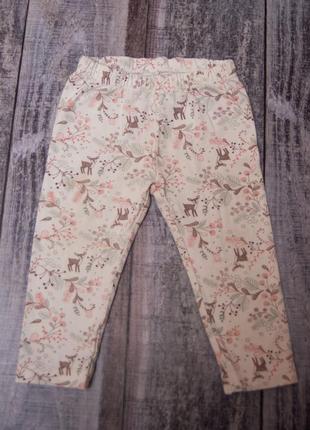 Штаны, лосины с оленями nutmeg на 6-12 месяцев