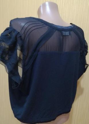 Темно-синє болеро віскоза+шовк