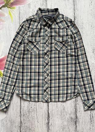 Крута сорочка котон в клітку 13-14р.