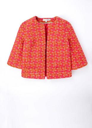 Шерстяной твидовый пиджак жакет кардиган